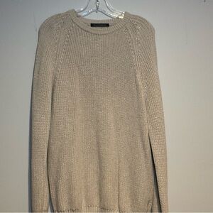 Brandy Melville Knit Sweater Beige One Size Made in Italy